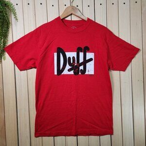 Duff T Shirt Red Graphic Tee The Simpsons